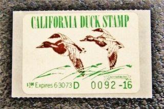 Nystamps Us California Duck Stamp 2 Og Nh $1250