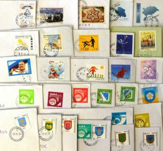 Estonia :different Stamps On Letters,  2007 - 2019