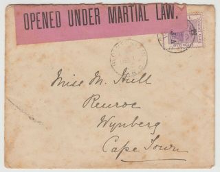Boer War 1901 Censor Cover Bloemfontein - Wynberg With Opened Under Martial Law