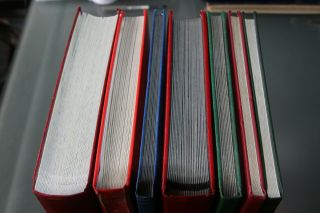 BOX OF 7 EMPTY STOCKBOOKS 16 - 64 PAGE - VARIOUS MAKES 2