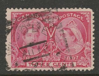Canada 53 Wooler On Squared Circle Queen Victoria 3c Jubilee 1897