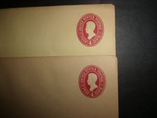 2 Us Sc U329 Cv$26 Postal Stationery Embossed Covers Id 1863