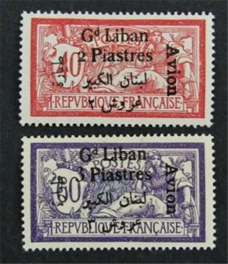 Nystamps French Lebanon Stamp C5.  C6 Og H $30