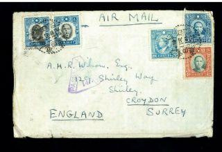 (hkpnc) China Roc 1942 Airmail Cover To Uk Censor Marking Fine