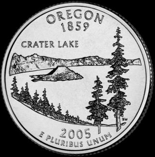 2005 P Oregon State Quarter U.  S.  " Brilliant Uncirculated " Bu