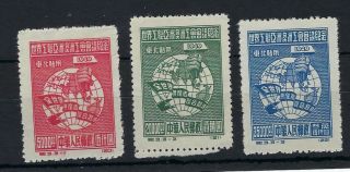 China North East 1949 Trade Unions Reprint Set Of Three Nh