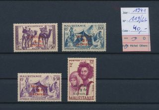 Lk82678 Mauritania 1941 Secours National Overprint Mh Cv 40 Eur
