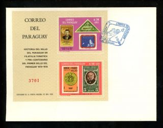 Postal History Fdc Paraguay 950a John F.  Kennedy Jfk Michel 1835 Block 112