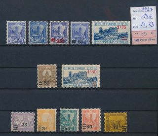 Lk82510 Tunisia 1927 Monuments Fine Lot Mh Cv 21,  25 Eur