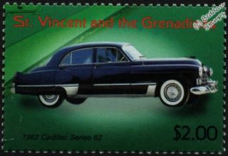 1946 Cadillac Series 62 Sedan Automobile Car Stamp (2003 St Vincent)