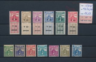 Lk82496 Tunisia 1945 Taxation Stamps Fine Lot Mh Cv 16,  25 Eur