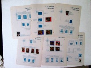 Christmas Stamps On Album Pages,  1943 - 68,  60,  Pages,  For 3 Ring Binder,  Us & For