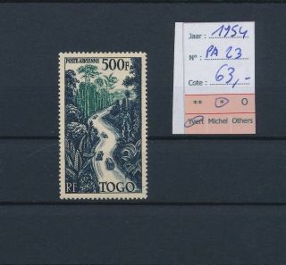 Lk82489 Togo 1954 Airmail 500f Stamp Mh Cv 63 Eur
