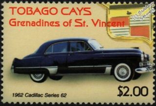 1946 Cadillac Series 62 Sedan Automobile Car Stamp (2003 Tobago Cays)