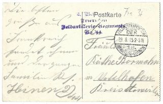 Germany Wwi Censored Military Post France Coup Le Chateau Postcard 1915
