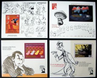 1991 Mnh Fantasia Mongolia Disney Stamps Souvenir Sheets Sorcerer 