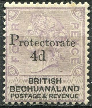 Bechuanaland 1888 Surcharge,  Sg 44,  4d On 4d Lilac & Black,  M/hinged,  Cv £475