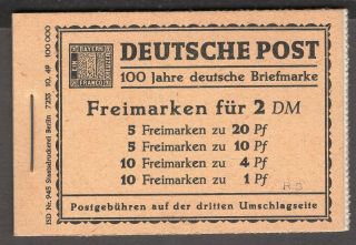 Germany Berlin 1949 Stamp Complete Bookleet Mi.  Mh 1 Mnh Look