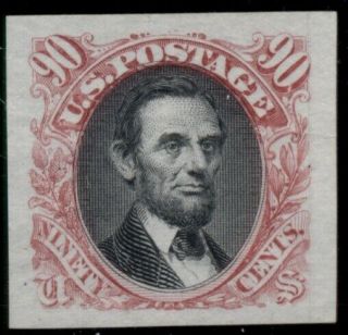 Us 122p3,  90¢ Lincoln,  Proof On India,  Scott $180.  00,