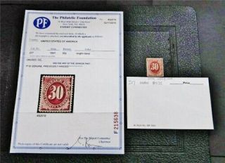 Nystamps Us Postage Due Stamp J27 Og H $575 With Certificate