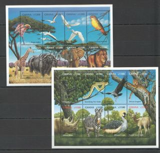 Z595 Ghana Fauna Animals Birds Wildlife Of Africa 2kb Mnh Stamps