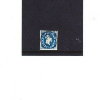 Sardinia 1851 20c Blue 4 Margins Fine Novara Cds With Two Certificates Rare