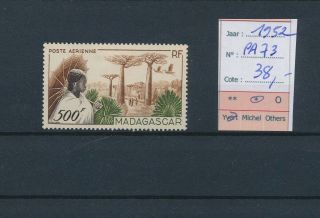 Lk82396 Madagascar 1952 Airmail 500f Stamp Mh Cv 38 Eur