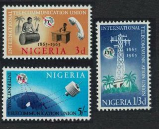Nigeria Centenary Of Itu 3v Mnh Sg 163 - 165