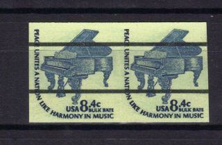 Stamp Imperf Coil Line Pair Piano 8.  4c Cat.  $ 50.  00 1615 Cf Mnh Ref 853 710