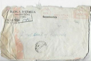 1954 Bank Cover Fr Rome Italy To Montreal Canada - Ny Plane Crash Mail (12 - 18 - 54)