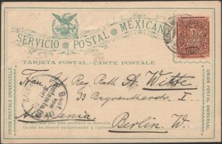 Mexico,  1895.  Post Card H&g 83,  (hand Drawn) M.  C.  - Berlin