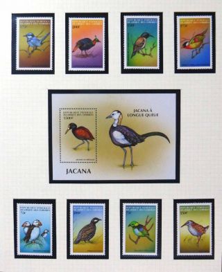 Comoros 1999 Birds Set Of 8 & M/sheet U/m Bh467