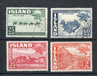 Iceland Stamps 1949 75th Anniversary Of U.  P.  U.  Mnh And Fine Sg 292/95