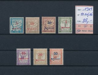 Lk82343 Morocco 1911 Taxation Stamps Overprint Mh Cv 88 Eur