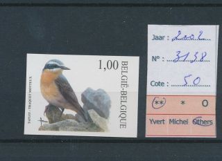 Lk44413 Belgium 2002 Buzin Birds Art Wheatear Imperf Mnh Cv 50 Eur