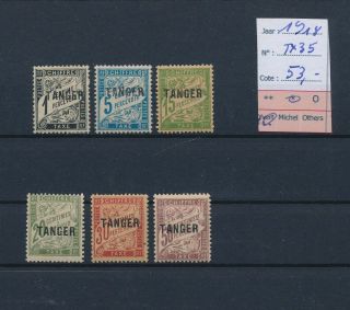 Lk82340 Morocco 1918 Tanger Overprint Taxation Stamps Mh Cv 53 Eur