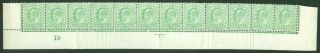 Edward Vii ½d Control I9 Complete Bottom Row Strip Of 12.  Fine,  8 Stamps.