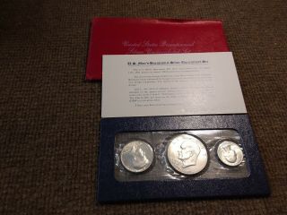 1776 - 1976 S U.  S.  Bicentennial Silver 3 Coin Set,  Envelope