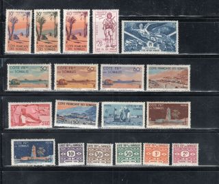 France French Djibouti Somalia Coast Africa Stamps Hinged Lot 2108