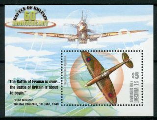 St Vincent & Grenadines 2000 Mnh Wwii Battle Of Britain 1v Ss Ii Aviation Stamps