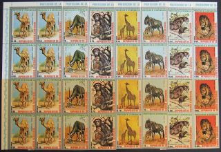 Eq.  Guinea - Animals Of Africa - 4x 7st.  Perf,  4x7 S/t.  Imperf. ,  2 S/sh. ,  Geq 050