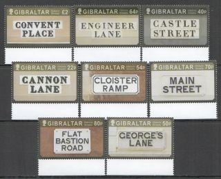 Y835 2016 Gibraltar Street Name Plaques 1756 - 63 Michel 14,  5 Euro 1set Mnh