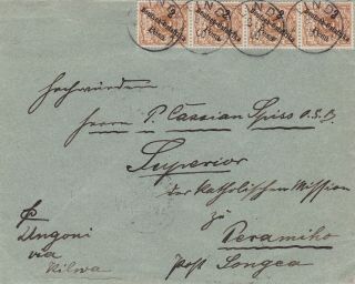 German South West Africa Cover To Songea Via Kilwa.  Signed Paulick Bpp