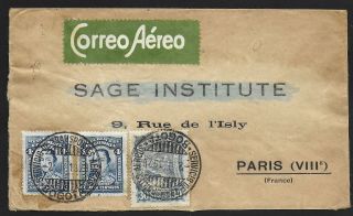 Colombia Covers 1928 Scadta Airmailcover Bogota To Paris