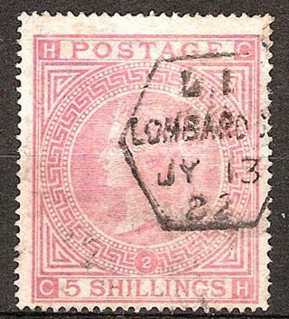 1874 Sg127 5s Pale Rose Plate 2 Ch