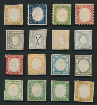 Italian States Stamps 1859 - 1862 Veii Sardinia Neopolitan Province,  Italy Kingdom