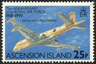 Raf Hawker Siddeley/bae Nimrod Maritime Patrol Aircraft Stamp (75th Anniv.  1993)