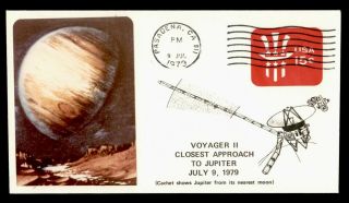 Dr Who 1979 Voyager Ii Space Probe Approaches Jupiter Label Cachet C126048