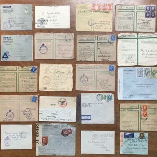 20 Mixed Ww2 On Active Service / Passed By Censor Postal Covers - Ref240