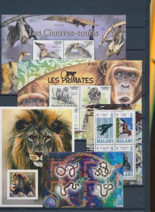 Ab6 - 2609 World Animals Fauna Flora Wildlife Good Sheets Mnh